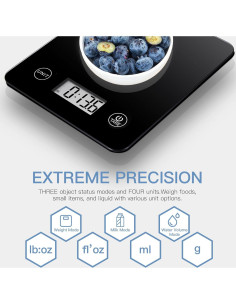 Escala Digital Geek Chef Inteligente 5 kg Vidrio Negro 2