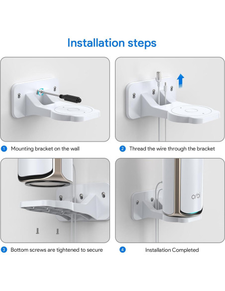 Soporte de Pared para Router Orbi WiFi 7 NETGEAR - Blanco
