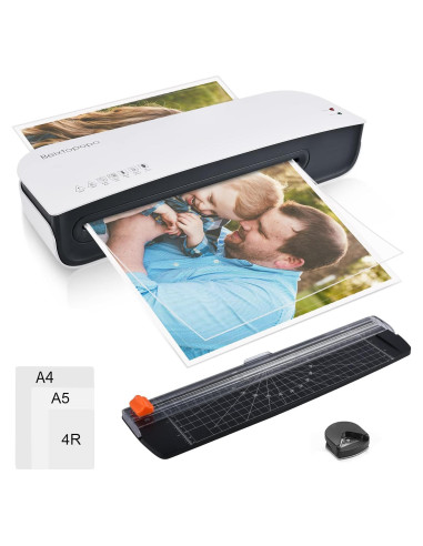 Laminadora A4 Beixtopopo 4 en 1 con Cortadora y 15 Bolsas