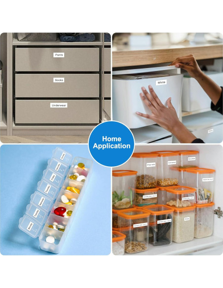 Cinta de Etiqueta Plástica Negra sobre Blanca Camopro 12mm x 4m - Paquete de 5