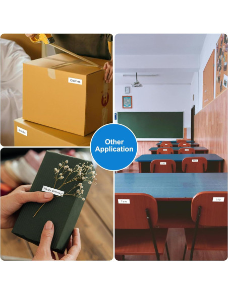 Cinta de Etiqueta Plástica Negra sobre Blanca Camopro 12mm x 4m - Paquete de 5