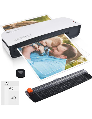 Laminadora A4 Beixtopopo 4 en 1 con Cortadora y 15 Bolsas