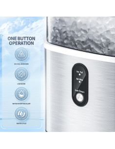 Fabricador de Hielo Nugget Antarctic Star 15.42Kg/24H Plata 2