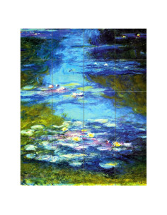 Mural de Azulejos Cerámico FlekmanArt Floral 53.98x43.18cm