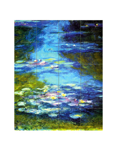 Mural de Azulejos Cerámico FlekmanArt Floral 53.98x43.18cm