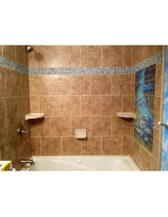 Mural de Azulejos Cerámico FlekmanArt Floral 53.98x43.18cm 2