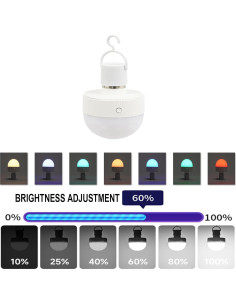 Bombilla Recargable Lemoeyes E26 E27 RGB con Control Remoto 2
