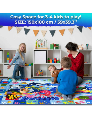 Manta de Juego para Bebés QUOKKA 150x112 cm + Tarjetas CVC