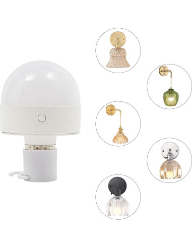 Bombilla Recargable Lemoeyes E26 E27 RGB con Control Remoto