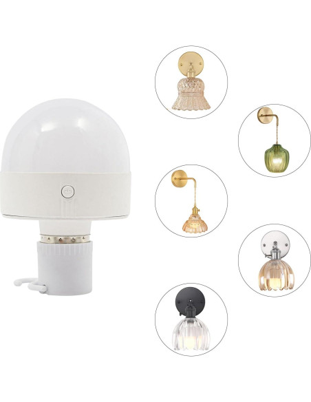 Bombilla Recargable Lemoeyes E26 E27 RGB con Control Remoto