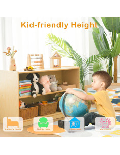 Estantería Montessori Kidi House 2 Niveles 99.8x33x61cm Madera 2