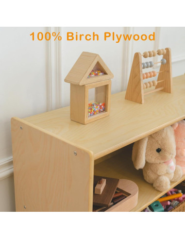 Estantería Montessori Kidi House 2 Niveles 99.8x33x61cm Madera