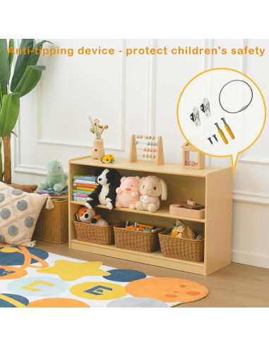 Estantería Montessori Kidi House 2 Niveles 99.8x33x61cm Madera