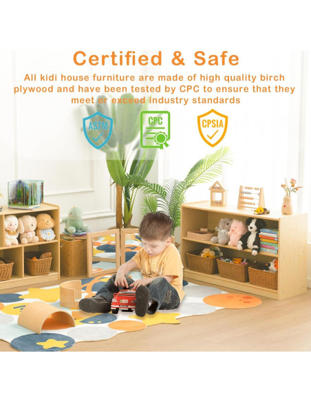 Estantería Montessori Kidi House 2 Niveles 99.8x33x61cm Madera