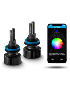 Lámparas de Niebla LED TYPE S H8/H9/H11/H16JP RGB 1800LM