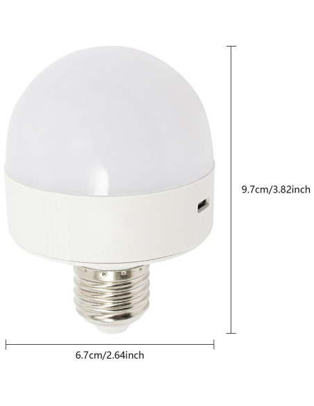 Bombilla Recargable Lemoeyes E26 E27 RGB con Control Remoto