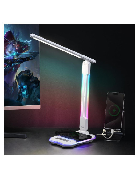 Lámpara de Escritorio RGB SMARTERIOR G2D con Carga Inalámbrica