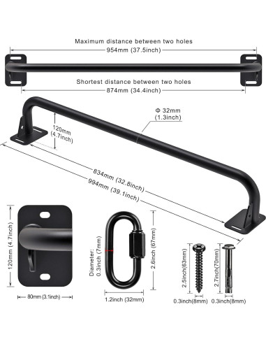 Barra de Dominadas Montada en Pared BeneLabel 199.58 kg Multifuncional