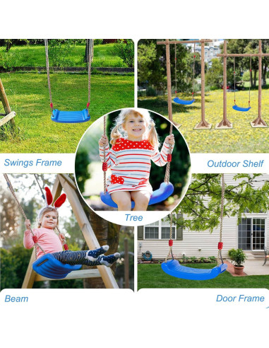 Asiento de Columpio IFOYO Azul para Niños Interiores y Exteriores