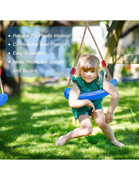 Asiento de Columpio IFOYO Azul para Niños Interiores y Exteriores Asiento de Columpio IFOYO Azul para Niños Interiores y Exteriores