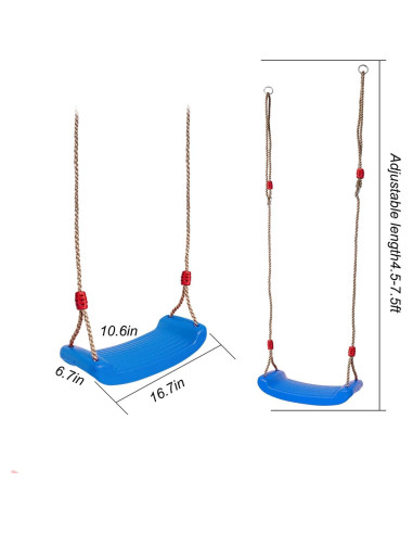 Asiento de Columpio IFOYO Azul para Niños Interiores y Exteriores