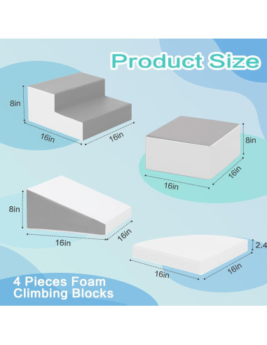 Bloques de Escalada de Espuma TODIBY para Niños 3+ - 4 Piezas