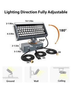 Luz de Lavado de Pared LED 288W ATCD RGBW Enlazable 28800LM 2