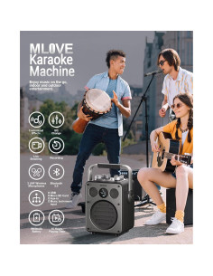 MLOVE D5 Máquina de Karaoke Profesional Bluetooth 200W 2