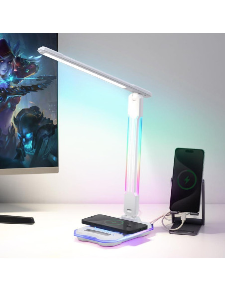 Lámpara de Escritorio RGB SMARTERIOR G2D con Carga Inalámbrica