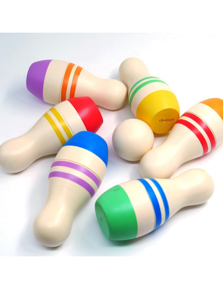 Conjunto de bolos de madera Montessori Shumee 6 piezas 200g
