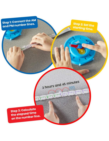 Reloj de Enseñanza Analógico hand2mind para Niños - Juego de 1
