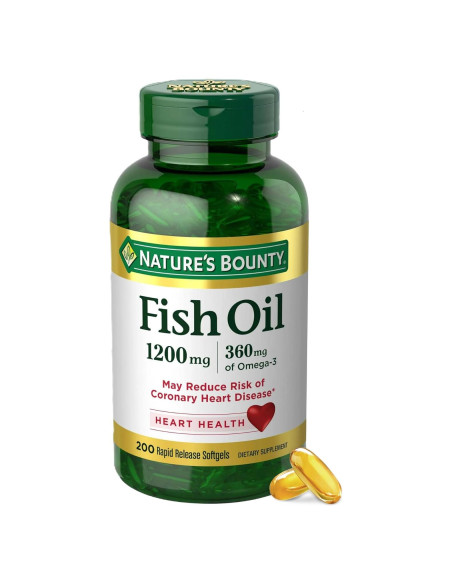 Suplemento Omega 3 Nature's Bounty 1200 mg 200 Gelatinas Blandas Suplemento Omega 3 Nature's Bounty 1200 mg 200 Gelatinas Blandas