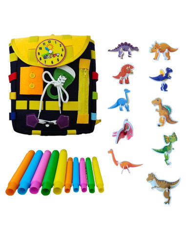 Mochila Busy Board 4Ring para Niños - Actividades Montessori