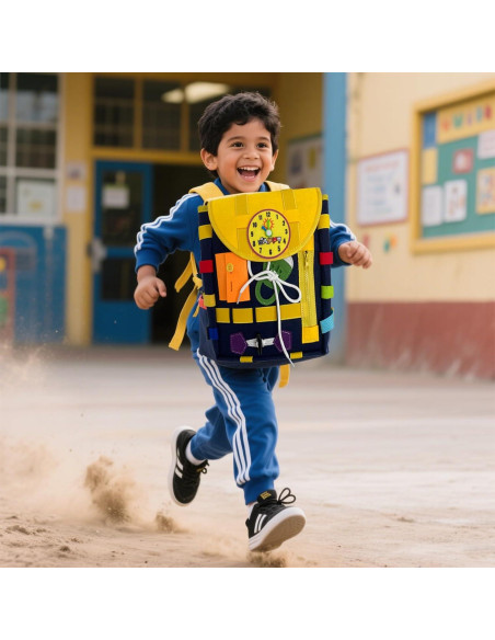 Mochila Busy Board 4Ring para Niños - Actividades Montessori