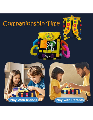 Mochila Busy Board 4Ring para Niños - Actividades Montessori