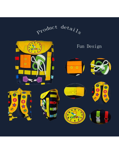 Mochila Busy Board 4Ring para Niños - Actividades Montessori