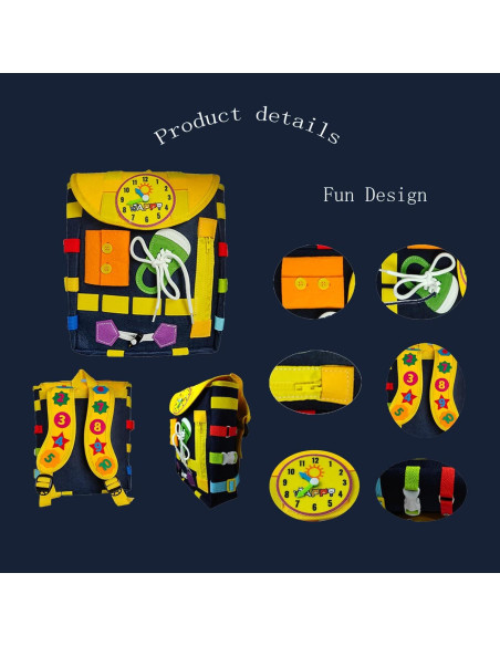 Mochila Busy Board 4Ring para Niños - Actividades Montessori