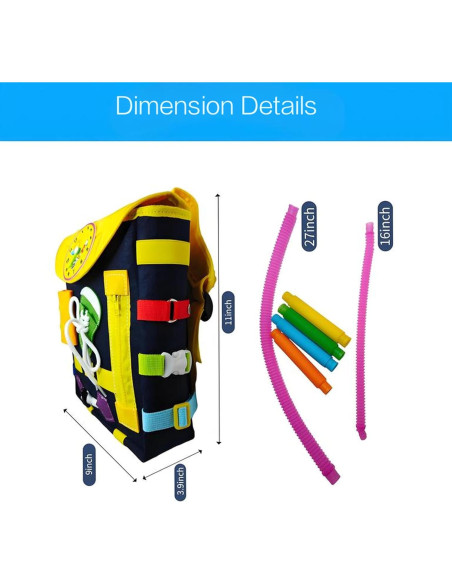 Mochila Busy Board 4Ring para Niños - Actividades Montessori