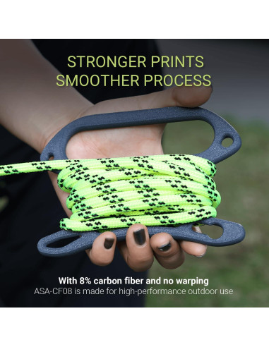 Filamento 3D Polymaker ASA-CF08 1.75mm Negro 0.5kg Resistente UV