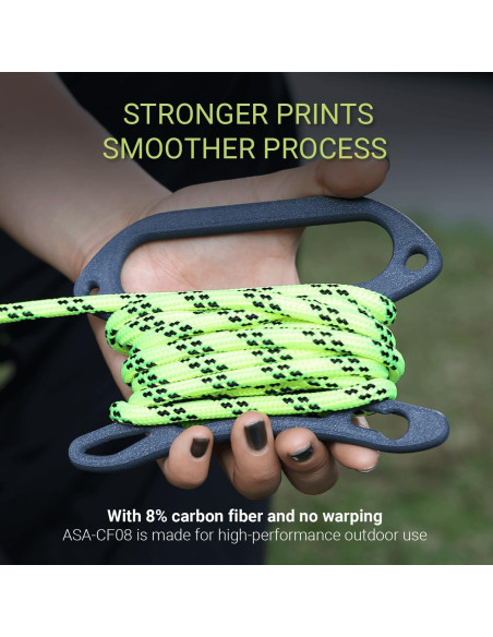 Filamento 3D Polymaker ASA-CF08 1.75mm Negro 0.5kg Resistente UV