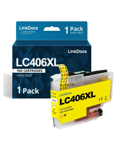 Cartucho de Tinta Amarillo Compatible LinkDocs LC406XL para Brother