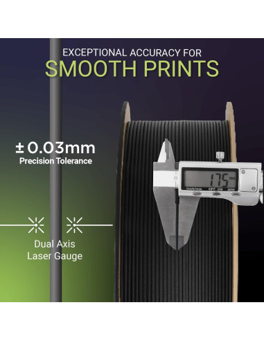Filamento 3D Polymaker ASA-CF08 1.75mm Negro 0.5kg Resistente UV