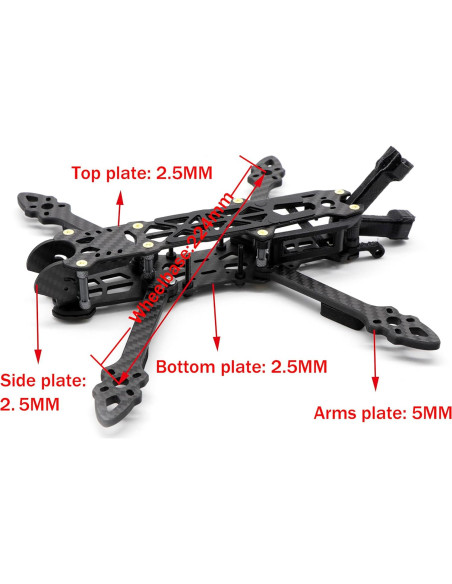 Marco de Dron FPV 224mm HD FPVDrone Fibra de Carbono 5"