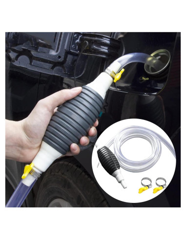 Bomba de Sifón Manual JJMNKMN 1m para Gasolina y Agua