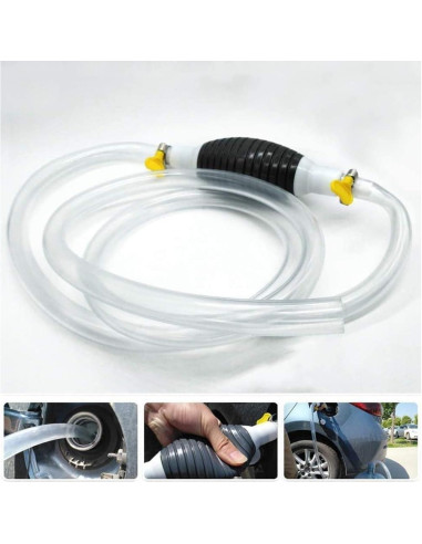 Bomba de Sifón Manual JJMNKMN 1m para Gasolina y Agua