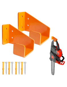 Soporte para Motosierra JAWULIJA Montaje en Pared Naranja - 2 Paquetes