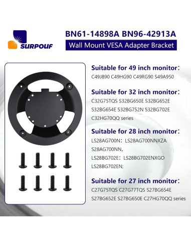 Soporte de Montaje en Pared VESA SURPOUF para Monitores Samsung Odyssey G6 G7 27-49"