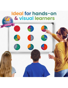 Conjunto de 180 Piezas de Fracciones Magnéticas Montessori 2