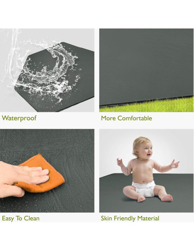 Colchón Autoinflable para Parque Infantil Hoybell - Gris Oscuro