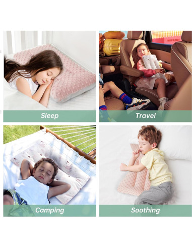 Almohada para Niños RESTIRY 48x28 cm Algodón Lavable Azul